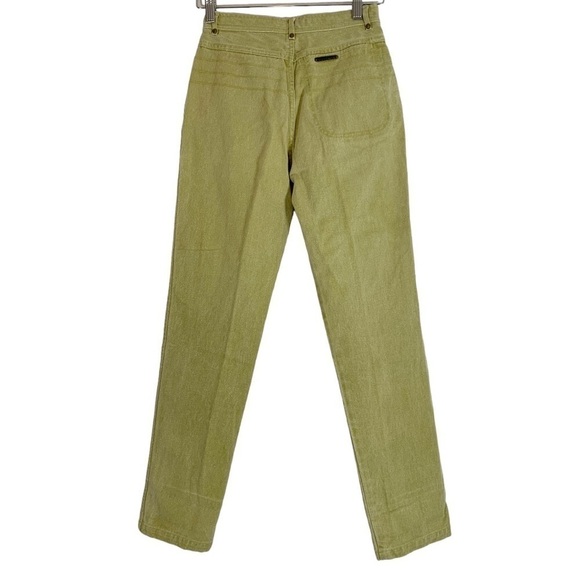 Vintage Sergio Valente High Waist Straight Leg Jeans Size Small Green - Picture 2 of 8